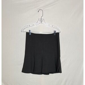 Express Curvy Gray Wool Blend Pleated Kick Flare Mini Skirt Size 2 EUC